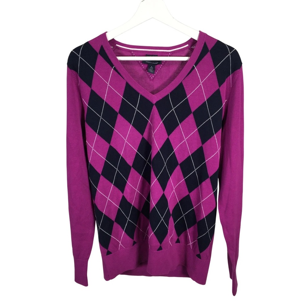 Purple Tommy Hilfiger Argyle Sweater